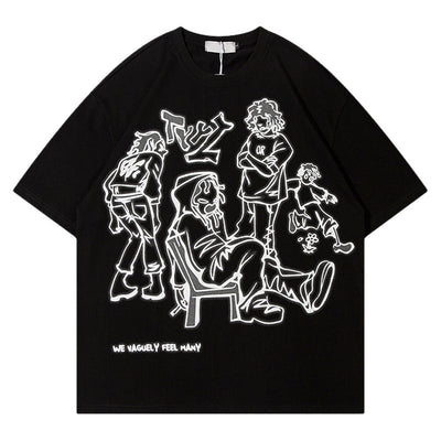 WE VAGUELY FEEL MANY OVERSIZED T-SHIRT
