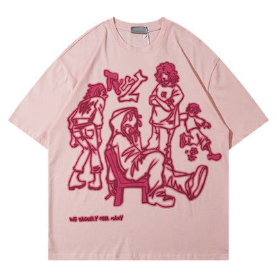 WE VAGUELY FEEL MANY OVERSIZED T-SHIRT