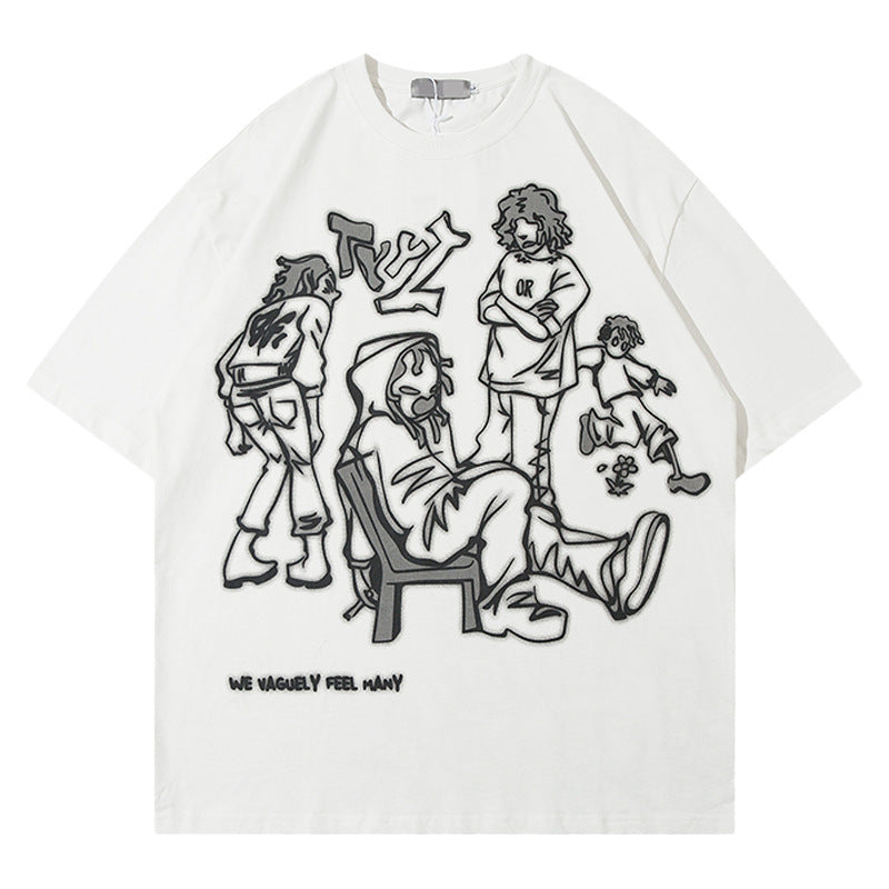 WE VAGUELY FEEL MANY OVERSIZED T-SHIRT