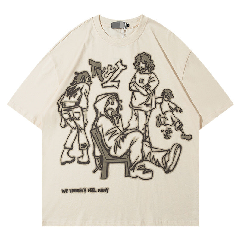 WE VAGUELY FEEL MANY OVERSIZED T-SHIRT