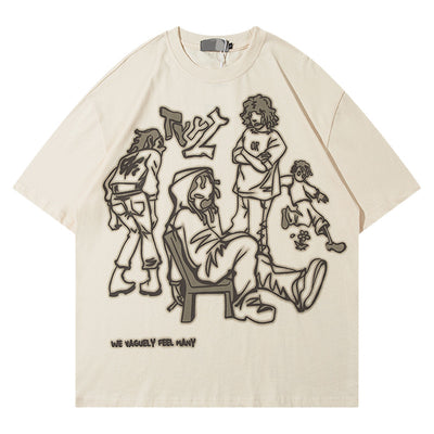 WE VAGUELY FEEL MANY OVERSIZED T-SHIRT