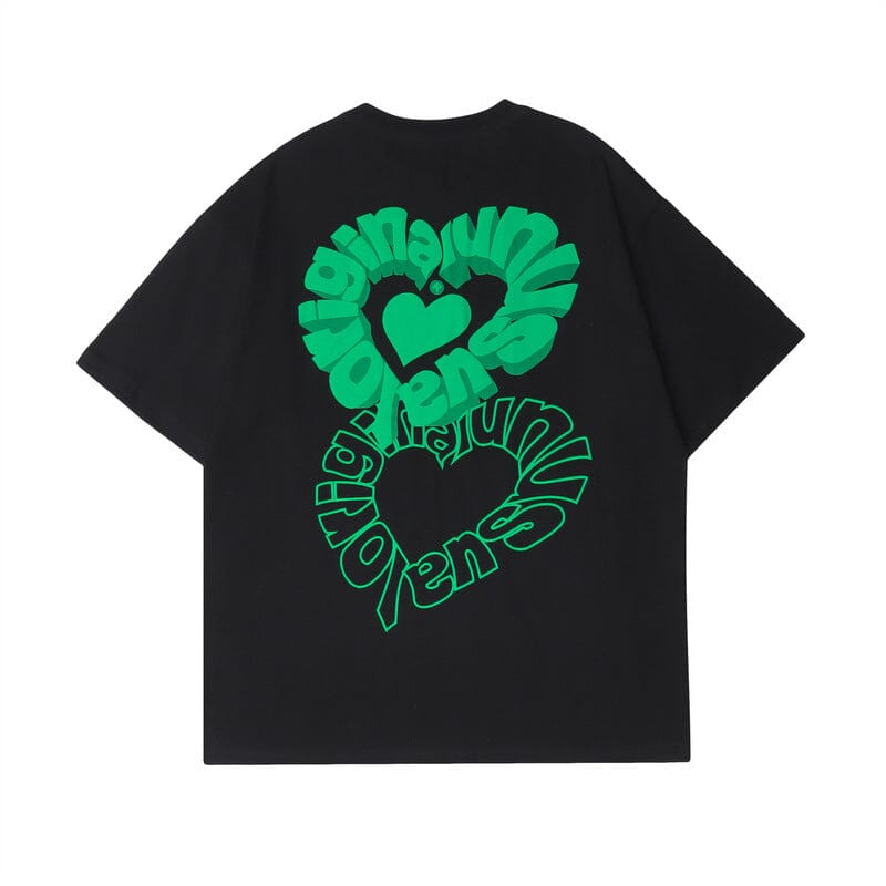 LOVING OVERSIZED T-SHIRT T-Shirt Choze Clothing BLACK XS 