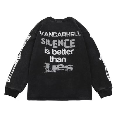 SILENCE IS BETTER THAN LIES OVERSIZED SWEATSHIRT Sweater Choze Clothing 
